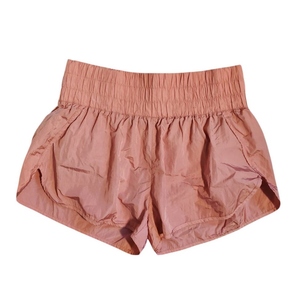 Revival Pink Pleated Waist Shorts Womens Size Large High Rise Waist